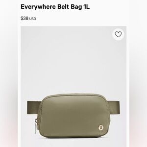 Lululemon Everywhere Belt Bag 1L - Bay Leaf